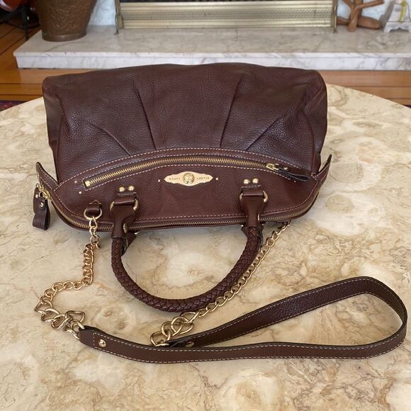 Elliott Lucca Leather Satchel Shoulder Cross Body Bag - Picture 7 of 16